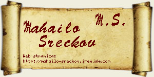 Mahailo Srećkov vizit kartica